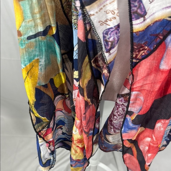 Soft Surroundings Colorful Sleeveless Floral CoverUp Top Size Small - Picture 4 of 9